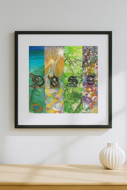DOSE – The Four Chemicals of Happiness | Psychedelic Nature-Inspired Art Print